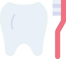 Cleaning Tooth with Brush Vector Icon