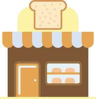 icono de vector de tienda de panadería