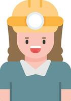 Female Engineer Vector Icon