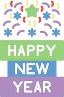 Happy New Year Vector Icon