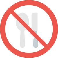 No Eating Vector Icon