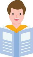 Man Reading Book Vector Icon