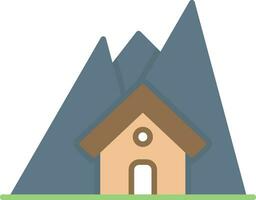 Mountain House Vector Icon