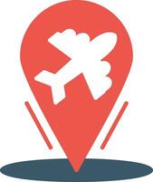 Flight Location Vector Icon