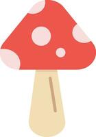Spring Mushroom Vector Icon