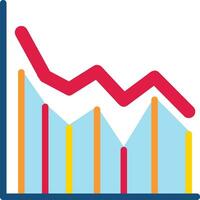 Declining Line Graph Vector Icon