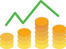 creciente economía vector icono