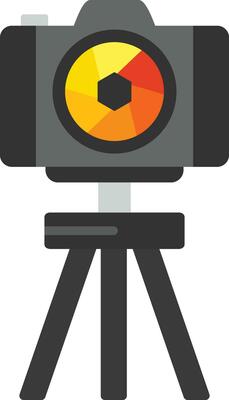 Tripod Camera Vector Icon