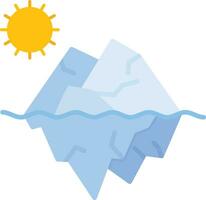 iceberg paisaje vector icono