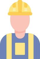 icono de vector de trabajador de construcción