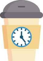 icono de vector de tiempo de café