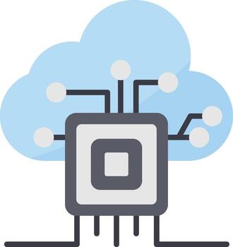 Cloud Based Architecture Vector Icon