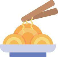 almohadilla tailandés vector icono