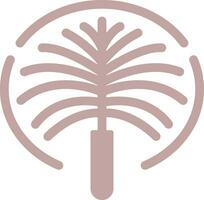 palma jumeirah vector icono