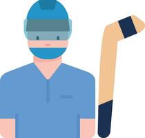 hockey jugador vector icono