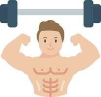 Weight Lifting Person Vector Icon