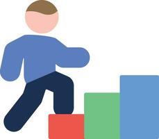 Person Climbing Stairs Vector Icon