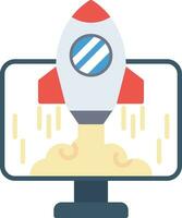 Project Launch Vector Icon