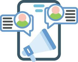 SMS márketing vector icono