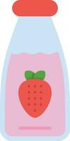 Strawberry Milk Vector Icon