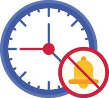 icono de vector de reloj despertador silencioso