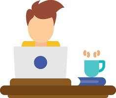 Working at Home Vector Icon