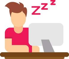 Lazy Work Vector Icon