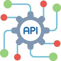 icono de vector de api