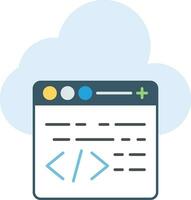 Cloud Coding Vector Icon