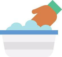 Hand Washing Clothes Vector Icon