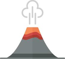 icono de vector de volcán