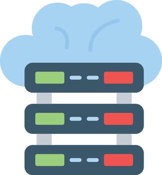 icono de vector de base de datos en la nube