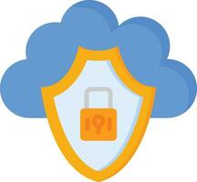 Cloud Security Vector Icon