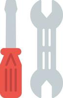 Screwdriver and Wrench Vector Icon