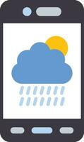 Mobile Weather Vector Icon