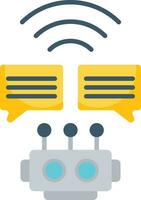 Smart Chat Bot Vector Icon