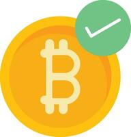 Cryptocurrency Accepted Vector Icon