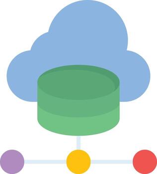 icono de vector de base de datos en la nube