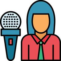 Presenter Female Vector Icon