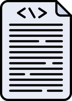 fuente código vector icono