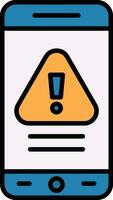 Mobile Warning Vector Icon