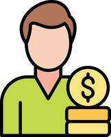 Male Financial Advisor Vector Icon