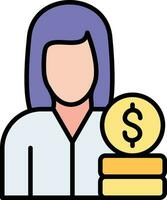 Female Financial Advisor Vector Icon