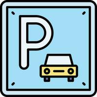 icono de vector de señal de estacionamiento