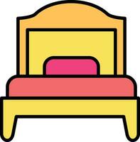 Single Bed Room Vector Icon