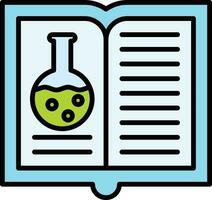 Chemistry Open Book Vector Icon