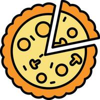 icono de vector de pizza