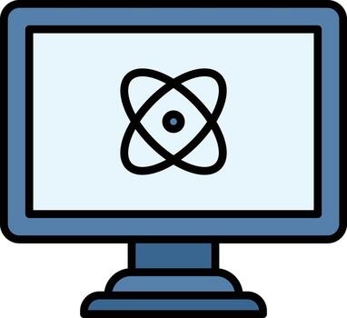 cuántico informática vector icono