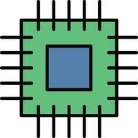 microprocesador vector icono