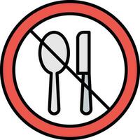 No Eating Vector Icon